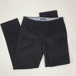 Slim Fit Stretch‎ Tommy Hilfiger Black Cotton Chino Pants Size 32x34
